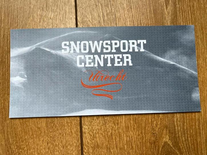 Cadeaubon SnowsportCenter Utrecht 10% korting, Tickets en Kaartjes, Kortingen en Cadeaubonnen, Eén persoon, Overige typen, Cadeaubon