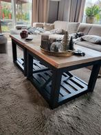 Salontafel set Riviera Maison stijl / 2 salontafels, Ophalen, 50 tot 100 cm, Vierkant, 50 tot 100 cm