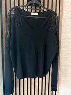 Zwarte trui Laetitia Mem - doorzichtige mouwen - maat 36-40, Kleding | Dames, Verzenden, Zo goed als nieuw, Maat 38/40 (M), Zwart