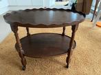 Ovale theetafel op wieltjes, Gebruikt, 55 tot 75 cm, Ovaal, Hout