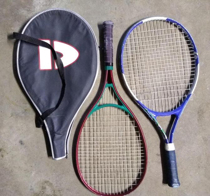 Tennisrackets kind  Rucanor en Artengo 720 met een hoes, Ophalen, Gebruikt, Racket, Overige merken