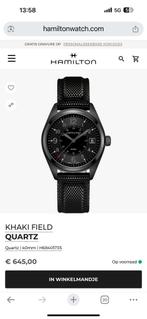 Hamilton khaki horloge, Sieraden, Tassen en Uiterlijk, Horloges | Heren, Overige merken, Leer, Staal, Polshorloge