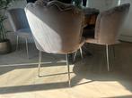Schelpstoelen velvet 4x, Huis en Inrichting, Ophalen of Verzenden, Zo goed als nieuw