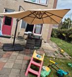 Parasol 3 meter diameter, Ophalen, Zo goed als nieuw, Stokparasol, Kantelbaar