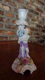 Antieke Von Schierholz Porseleinen Kandelaar met Engel, Antiek en Kunst, Antiek | Porselein, Ophalen