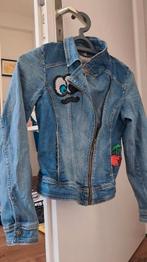 Spijkerjasje met patches maat 152, Ophalen of Verzenden, Zo goed als nieuw