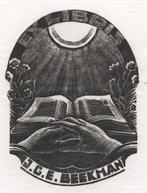 0228 Ex Libris Nederland : Dirk Govert van Luijn, 1941, Antiek en Kunst, Kunst | Etsen en Gravures, Verzenden