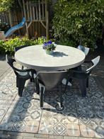 Ronde buitentafel 150cm doorsnee, Tuin en Terras, Ophalen, Gebruikt, Rond, Kunststof
