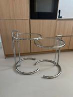 Replica namaak design chrome bijzettafel Eileen Gray E1027, Ophalen, Minder dan 55 cm, Rond, 60 cm of meer