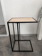 Houten Bijzettafel met Metalen Frame, Huis en Inrichting, Tafels | Bijzettafels, 45 tot 60 cm, Minder dan 55 cm, Ophalen of Verzenden