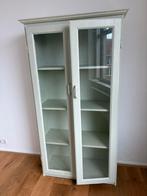 Vintage vitrine kastje met glazen deurtjes mint groen, Ophalen, Gebruikt, 50 tot 100 cm, Minder dan 100 cm