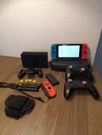 Zeer complete Nintendo Switch met controllers en 10 spellen!, Gebruikt, Met 2 controllers, Ophalen of Verzenden, Met harde schijf