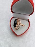 Mooie 14 Kt Gouden Ring met Facet Geslepen Granaat, Sieraden, Tassen en Uiterlijk, Antieke sieraden, Verzenden, Goud, Ring, Met edelsteen