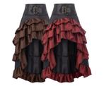 Steampunk rok gothic victoriaanse vintage zwart rode bruine, Verzenden, Nieuw, Historisch, Kleding