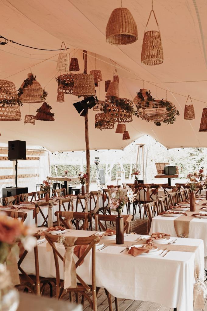 Rotan lampen kappen te huur/te koop, Hobby en Vrije tijd, Feestartikelen, Zo goed als nieuw, Versiering, Geboorte of Huwelijk