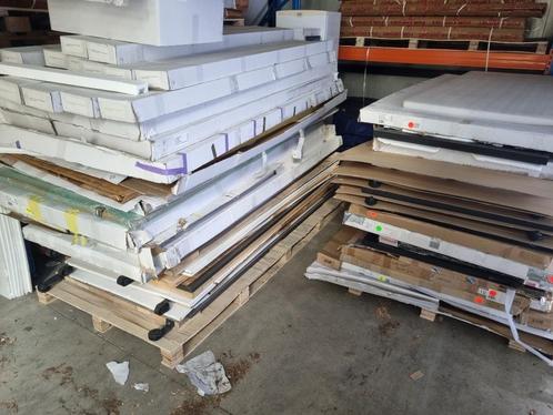 2x Pallet met Stalen en houten deuren, Doe-het-zelf en Verbouw, Deuren en Horren, Gebruikt, Binnendeur, 215 cm of meer, 80 tot 100 cm