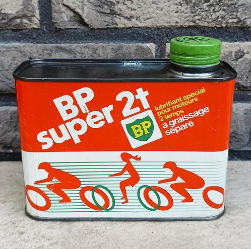 Zeldzaam BP SUPER 2t olie blik, Verzamelen, Blikken, Zo goed als nieuw, Overige, Overige merken, Ophalen of Verzenden