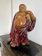 Aardewerk beeld van de Japanse god Hotei, gesigneerd, Antiek en Kunst, Ophalen of Verzenden