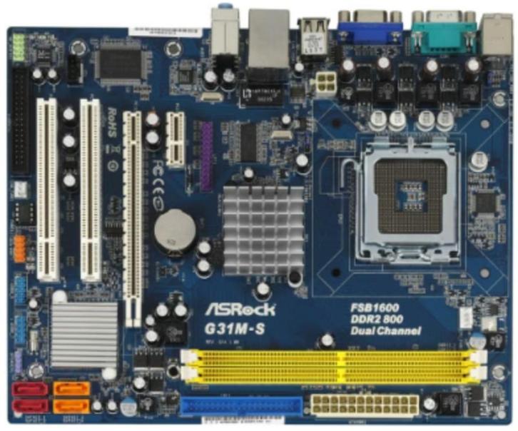 ASRock G31M-S socket 775, Computers en Software, Moederborden, Gebruikt, Verzenden