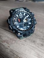 Groen zwart horloge, Sieraden, Tassen en Uiterlijk, Horloges | Heren, Ophalen, Zo goed als nieuw, Overige merken