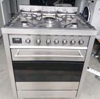 Luxe smeg rvs gasfornuis 70cm breed wok hete lucht grill, 60 cm of meer, Ophalen of Verzenden, Zo goed als nieuw, Energieklasse A of zuiniger