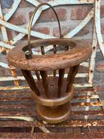 Vintage wijnkoeler omhulsel met koperen handvat, Antiek en Kunst, Curiosa en Brocante, Ophalen of Verzenden