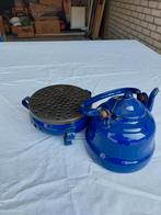 Warm houden plaatje met thee/ koffie kan., Antiek en Kunst, Antiek | Emaille, Ophalen