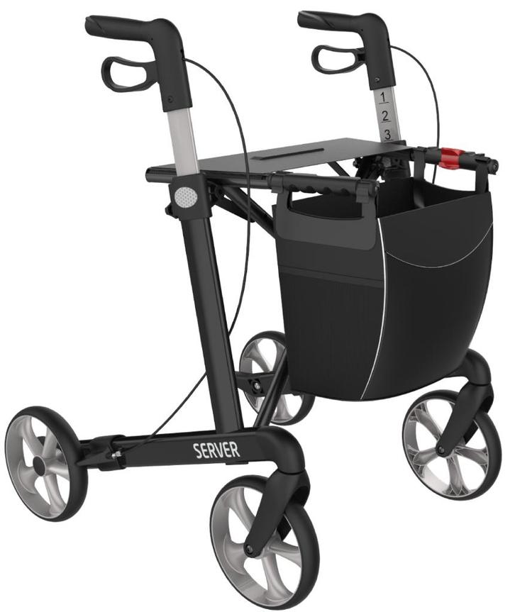 Rollator SERVER Lichtgewicht mét gratis servicebeurt, Diversen, Rollators, Nieuw, Lichtgewicht, Opvouwbaar, Ophalen