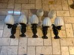 5 oude wandlampen, Antiek en Kunst, Antiek | Lampen, Ophalen