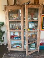Antieke vitrine kast, 100 tot 150 cm, Ophalen of Verzenden, 150 tot 200 cm, 25 tot 50 cm