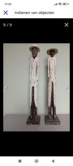 Houten beelden colonisten, Antiek en Kunst, Ophalen of Verzenden