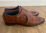 Nette leren bruine heren gesp schoenen 45, Bruin, Verzenden, Gespschoenen, Zo goed als nieuw