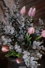 Bos waxtulpen, kunst tulpen,roze sober en stoer, Huis en Inrichting, Www.jufbrocante.nl, Www.jufbrocante.nl, Nieuw, Ophalen of Verzenden