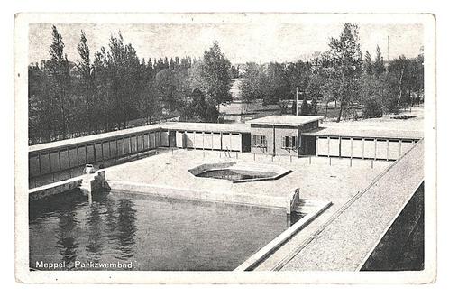 990589	Meppel	Drenthe	1934 Zwembad	Parkzwembad 1934	Gelopen, Verzamelen, Ansichtkaarten | Nederland, Gelopen, Drenthe, 1920 tot 1940