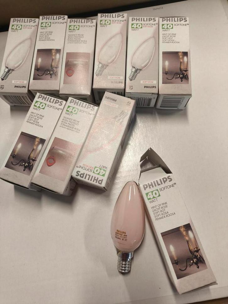 Philips Softone 40W E14 - Zacht Rose Gloeilamp, Huis en Inrichting, Lampen | Losse lampen, Nieuw, Gloeilamp, 30 tot 60 watt, E14 (klein)