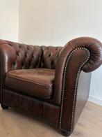 Chesterfield look fauteuil, Ophalen, Gebruikt, Chesterfield, 100 tot 125 cm