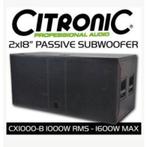 ✅ Citronic ultima CX1000b dubbel 18 inch subwoofer, Overige merken, Gebruikt, Subwoofer, Info@verbuntaudio.nl