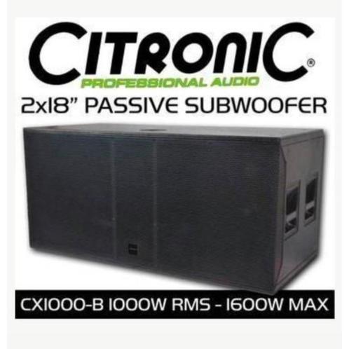 ✅ Citronic ultima CX1000b dubbel 18 inch subwoofer, Audio, Tv en Foto, Luidsprekers, Gebruikt, Subwoofer, 120 watt of meer, Overige merken