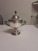 verzilverde coupe / suikerpot / bonbonschaaltje op voet, Ophalen of Verzenden, Zilver