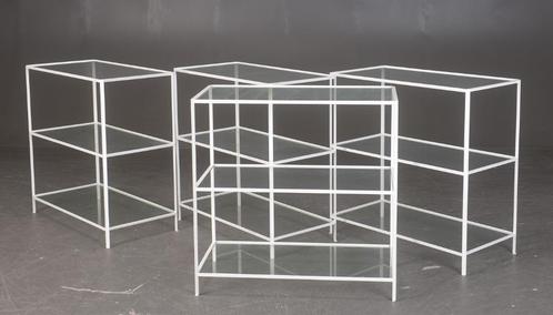 vintage displaystelling | winkeltafels | sidetable | Deens, Huis en Inrichting, Kasten | Vitrinekasten, Gebruikt, Minder dan 100 cm