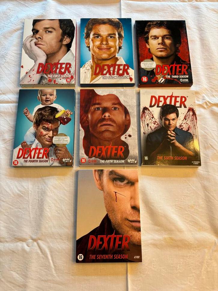 Dexter Seizoenen 1-7 DVD Boxset serie vanaf 16 jaar!, Cd's en Dvd's, Dvd's | Tv en Series, Zo goed als nieuw, Thriller, Boxset