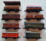 Wagons 7x Minitrix en 1x Fleischmann N, Gebruikt, Gelijkstroom, Trix, Wagon