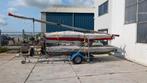 Dubbele combi trailer. Finn, 29er, 49er, Laser zeilboot, Watersport en Boten, Ophalen, Minder dan 1500 kg, Gebruikt, Open zeilboottrailer
