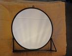 Ronde zwarte spiegel, Huis en Inrichting, Woonaccessoires | Spiegels, Ophalen, Rond, Minder dan 50 cm, Minder dan 100 cm