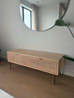 Stijlvol TV Meubel met Opbergruimte 120 cm breed, Ophalen, 100 tot 150 cm, Eikenhout, Zo goed als nieuw