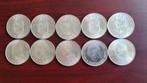 10 x Zilveren tientjes 1943 - 1973, Koningin Juliana, Setje, Zilver, Ophalen of Verzenden