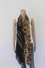 Romano beige/bruine/zwarte sjaal, Kleding | Dames, Mutsen, Sjaals en Handschoenen, Romano, ., Ophalen of Verzenden, Zo goed als nieuw