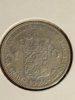 Een gulden Wilhelmina 1924, Postzegels en Munten, Munten | Nederland, Ophalen of Verzenden, Koningin Wilhelmina, 1 gulden, Zilver