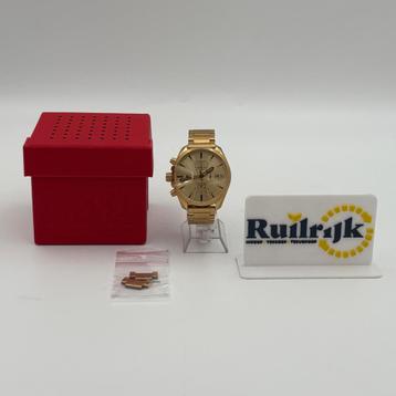 Diesel MS9 Chrono DZ-4475 Goudkleurig horloge compleet beschikbaar voor biedingen