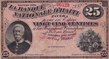 HAITI 25 CENTIMES 1875 ZELDZAAM beschikbaar voor biedingen